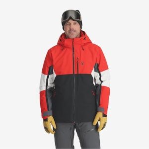 Men’s Spyder Epiphany  insulated ski jacket size large color is Volcano